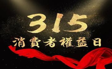 保险315总结报告6篇