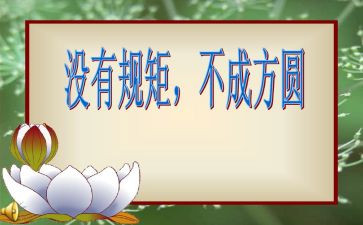 规矩主题演讲稿7篇
