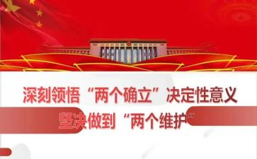 两个确立和两个维护的心得体会7篇